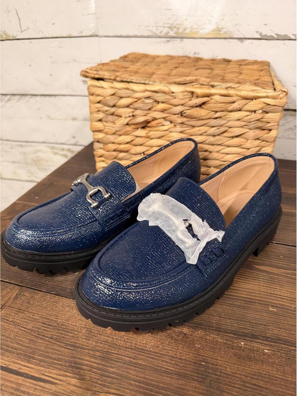 Journee Blue Women's Loafers "Jessamey" NWOB Size 7.5 Wide